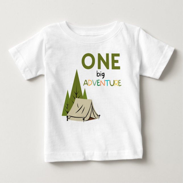 T-shirt Pour Bébé ONE big Adventure first birthday baby shirt (Devant)