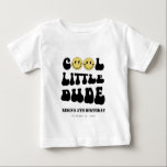 T-shirt Pour Bébé One Happy Dude | Boys Rad Kids 5th Birthday<br><div class="desc">Célébrez-vous votre petit mec cool ? Explorez notre collection de papeterie de fête et de fournitures de fête amusantes et complètement géniales pour la célébration d'anniversaire ultime de cinquième année ! Ce design présente un sourire stellaire et funky ! Parfait pour les célébrations d'anniversaire de votre petit gars - trouvez...</div>
