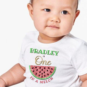 T-shirt Pour Bébé One In A Melon 1er Anniversaire