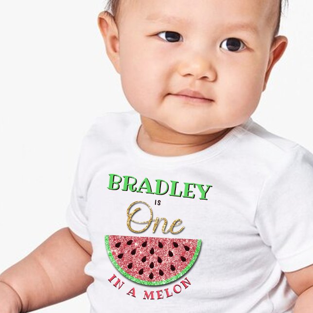 T-shirt Pour Bébé One In A Melon 1er Anniversaire (Créateur téléchargé)