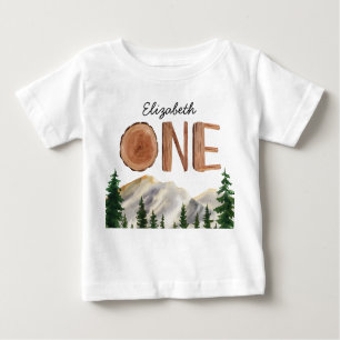 T-shirt Pour Bébé One Mountains Anniversaire personnalisé