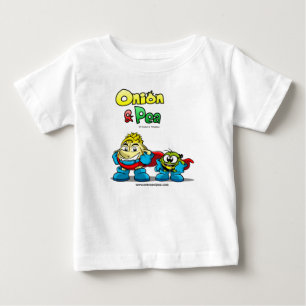 T-shirt Pour Bébé Onion et Pea characters Baby t-shirt.