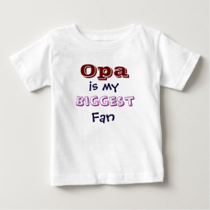 T-shirt Pour Bébé Opa est mon plus grand fan bébé T-shirt bébé