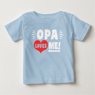 T-shirt Pour Bébé Opa m'aime