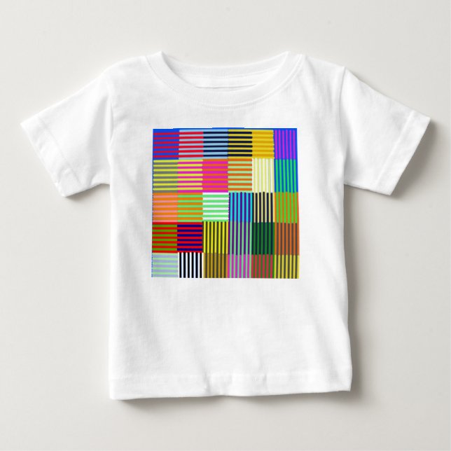 T-shirt Pour Bébé Optique inspirée du Bauhaus (Devant)