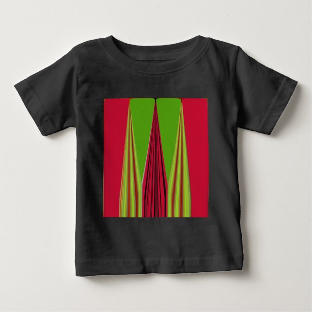T-SHIRT POUR BÉBÉ OR ROUGE VERT (Devant)