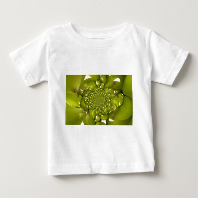 T-shirt Pour Bébé Or vert : banane tropicale Twist Kaleidoscope (Devant)