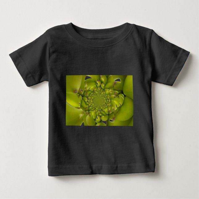 T-shirt Pour Bébé Or vert : banane tropicale Twist Kaleidoscope (Devant)