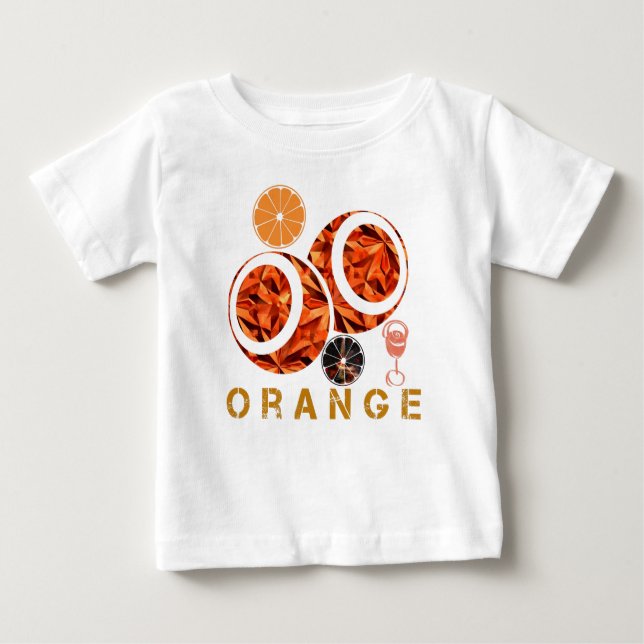 T-shirt Pour Bébé orange (Devant)