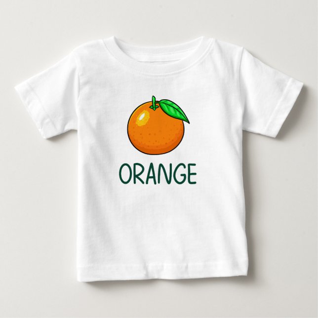 T-shirt Pour Bébé Orange (Devant)