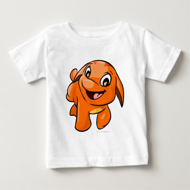 T-shirt Pour Bébé Orange de Poogle (Devant)