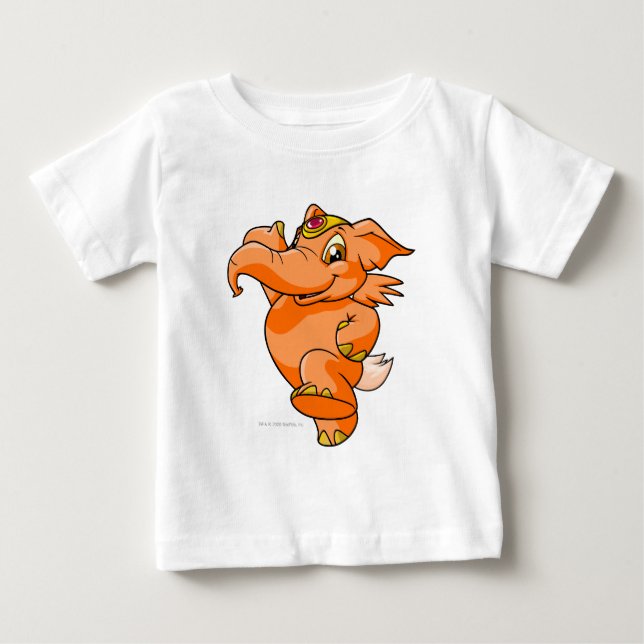 T-shirt Pour Bébé Orange d'Elephante (Devant)
