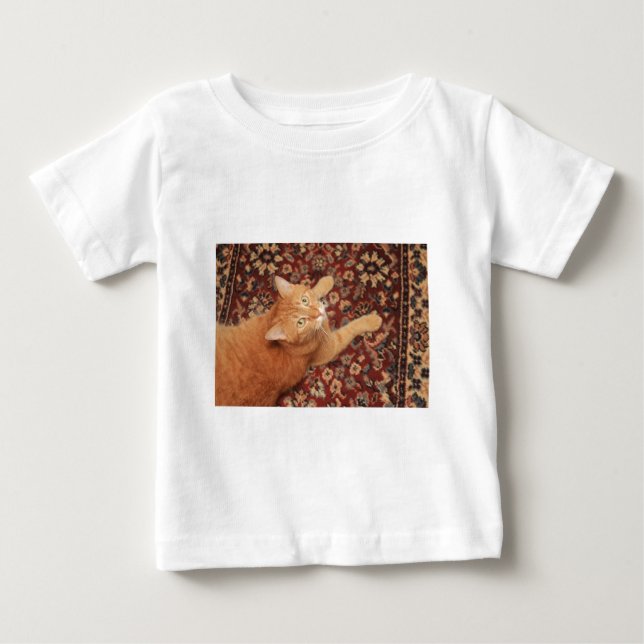 T-shirt Pour Bébé Orange Tabby (Devant)