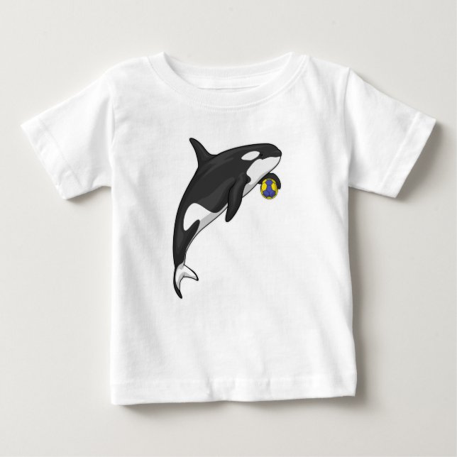 T-shirt Pour Bébé Orca Handball player Handball (Devant)