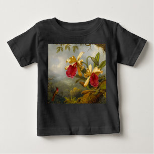 T-shirt Pour Bébé Orchidées et colibri Heade