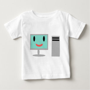 T-shirt Pour Bébé ordinateur de dessin animé