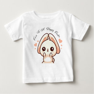T-shirt Pour Bébé Oreilles à Pâques heureux