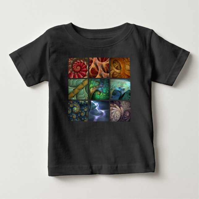 T-shirt Pour Bébé "Orgaenica" Fractal Polyptych Baby Shirt (Devant)