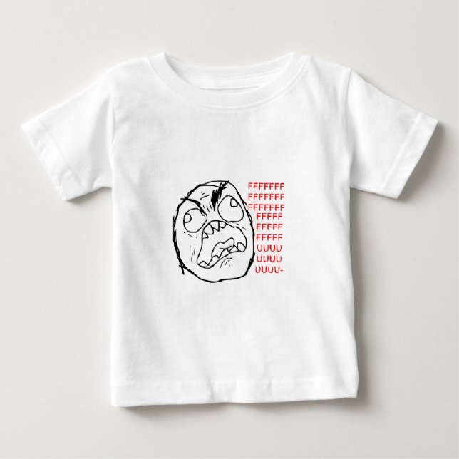 T-shirt Pour Bébé Original de visage de rage (Devant)