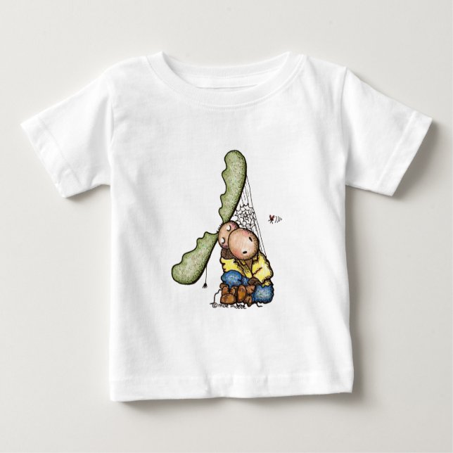 T-shirt Pour Bébé Orignaux #Sleeping de Moe (Devant)