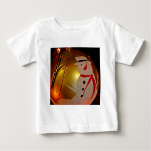 T-shirt Pour Bébé Ornement Bonhomme de Neige givré