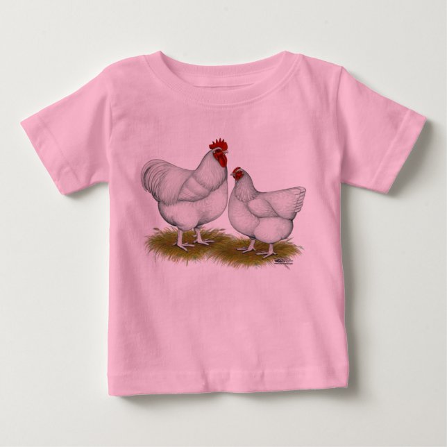 T-shirt Pour Bébé Orpington : Paire blanche (Devant)