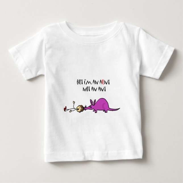 T-shirt Pour Bébé Oryctérope drôle mangeant la bande dessinée de (Devant)