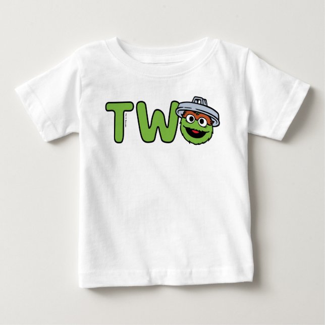 T-shirt Pour Bébé Oscar du Grouch Deuxième anniversaire (Devant)
