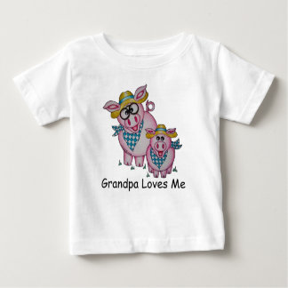 T-shirt Pour Bébé OSo mignon "Grand-père m'aime" Piggy Baby Romper