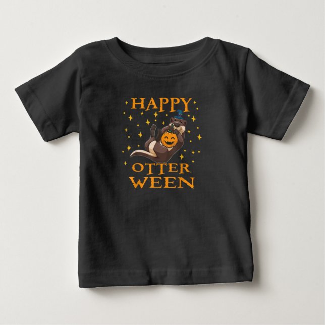 T-shirt Pour Bébé Otter Gift | Happy Otter Cute Sea Otter Halloween (Devant)