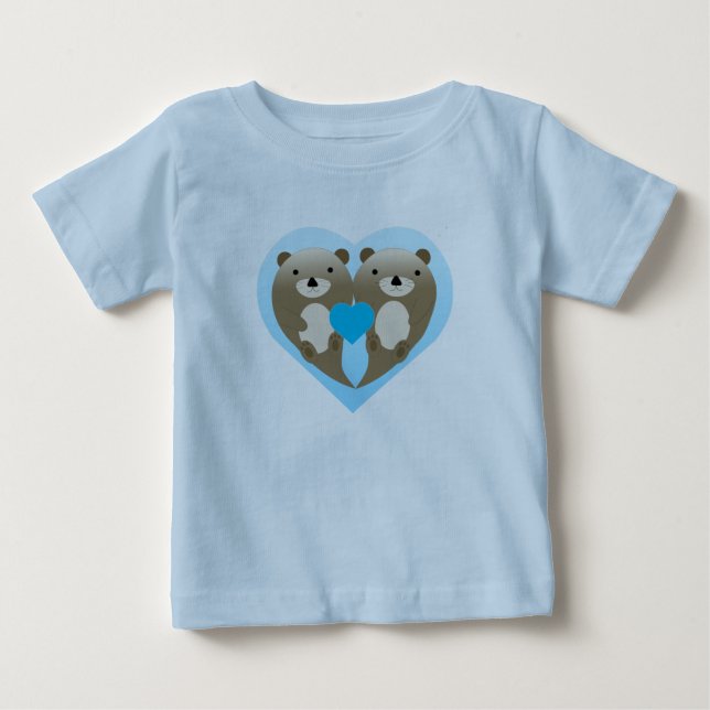 T-shirt Pour Bébé Otter Love (Devant)