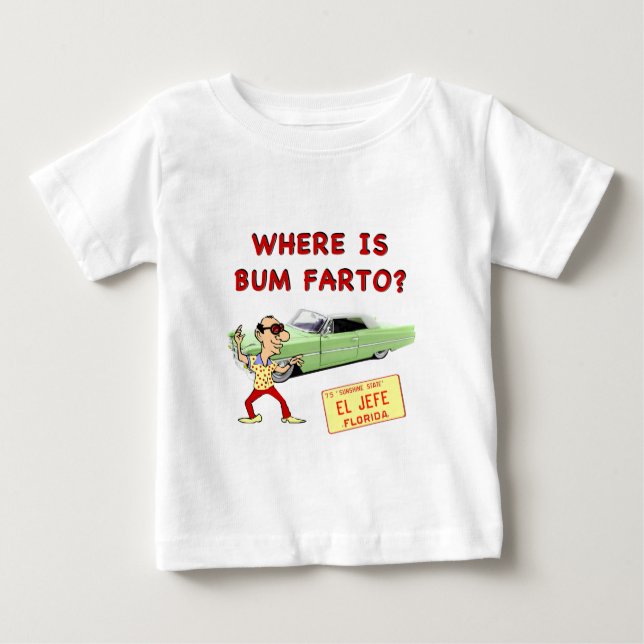 T-shirt Pour Bébé Où est Bum Farto ? (Devant)