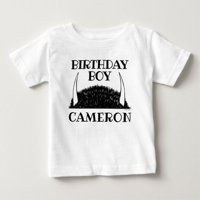T-shirt Pour Bébé Où Les Choses Sauvages | Birthday Boy (Devant)