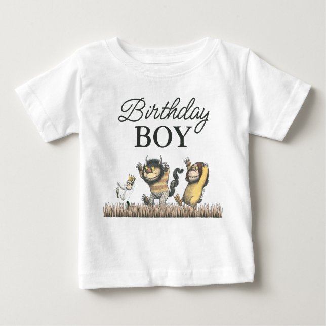 T-shirt Pour Bébé Où les choses sauvages sont l'anniversaire (Devant)