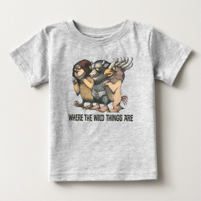 T-shirt Pour Bébé Où sont les choses sauvages | Créatures (Devant)