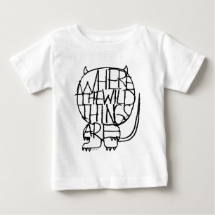 T-shirt Pour Bébé Où sont les choses sauvages   Croquis par objet sa