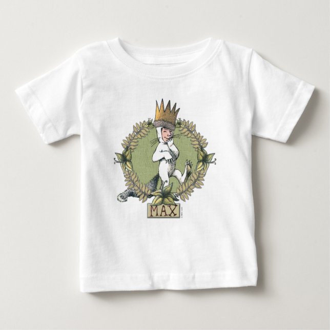 T-shirt Pour Bébé Où sont les choses sauvages | Insigne max. (Devant)