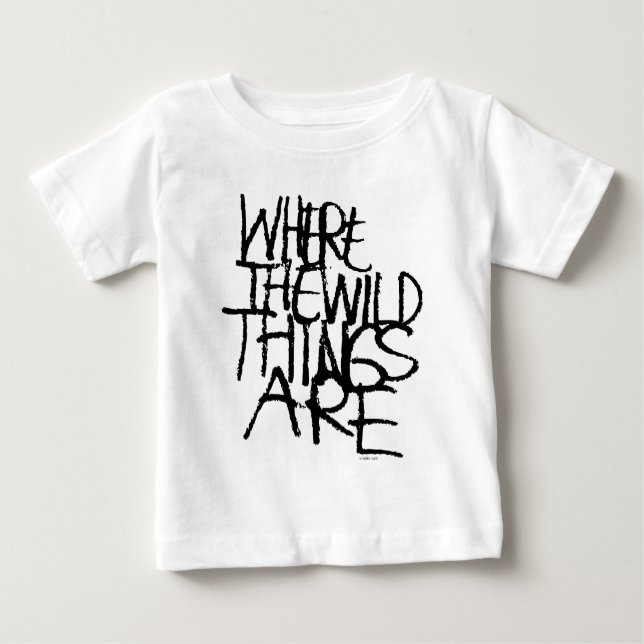 T-shirt Pour Bébé Où sont les choses sauvages | manuscrit (Devant)