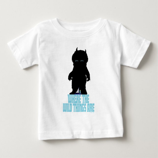 T-shirt Pour Bébé Où sont les choses sauvages | Silhouette des chose (Devant)