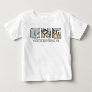 T-shirt Pour Bébé Où sont les monstres ? Premier anniversaire