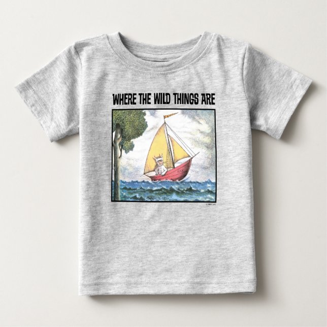 T-shirt Pour Bébé Où sont les monstres | Scène 5 (Devant)