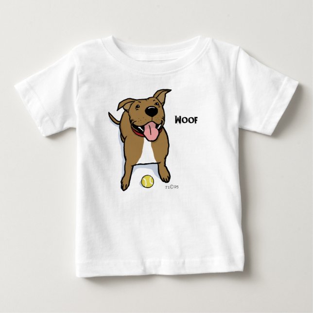 T-shirt Pour Bébé Ouaf Chien (Devant)
