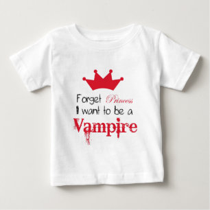 T-shirt Pour Bébé Oubliez Princesse Je veux être un Vampire