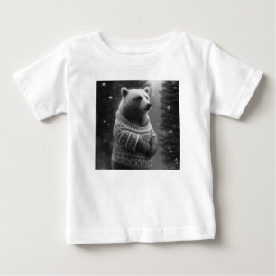 T-shirt Pour Bébé Ours adorable portant un doux douillet