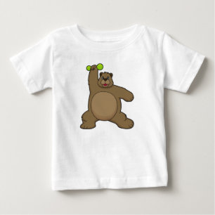 T-shirt Pour Bébé Ours avec cloche à Yoga Fitness