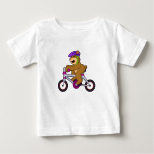 T-shirt Pour Bébé Ours avec vélo et casque
