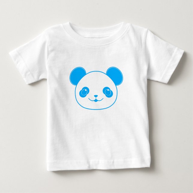 T-shirt Pour Bébé Ours bleu Kawaii Panda (Devant)