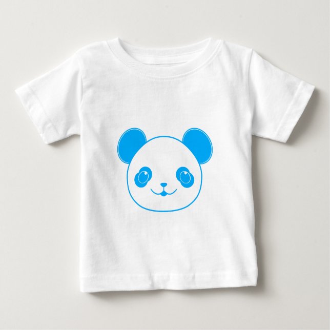 T-shirt Pour Bébé Ours bleu Kawaii Panda (Devant)