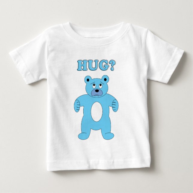 T-shirt Pour Bébé Ours Bleu Triste - Grosse gueule ? (Devant)