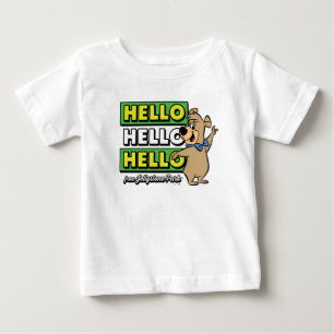 T-shirt Pour Bébé Ours Boo Boo Bonjour Bonjour Bonjour De Jellystone